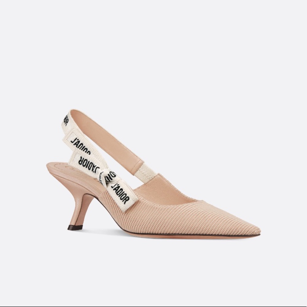 Slingback Nude kitten heels